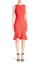 Women's St. John Collection Ribbon Knit Flounce Dress
