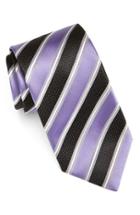 Men's Boss Stripe Silk Tie, Size - Purple