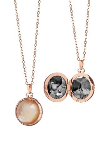 Women's Monica Rich Kosann Stone Locket Necklace