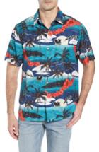 Men's Tommy Bahama Moonlight In Paradise Silk Camp Shirt - Blue