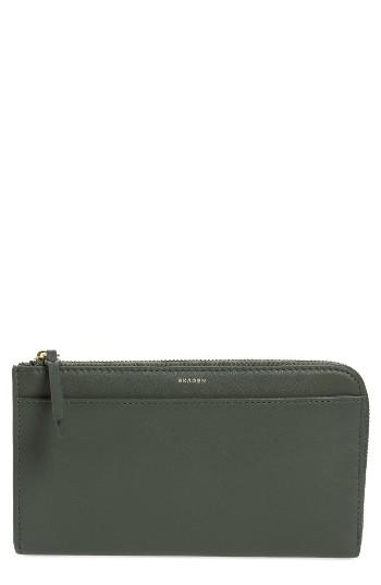 Women's Skagen Leather Phone Wallet - Green