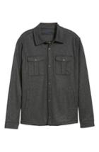 Men's Zachary Prell Seymour Regular Fit Wool Blend Shirt Jacket, Size - Grey