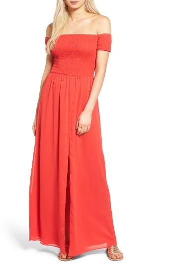 Women's Tularosa Henderson Off The Shoulder Maxi Dress - Red