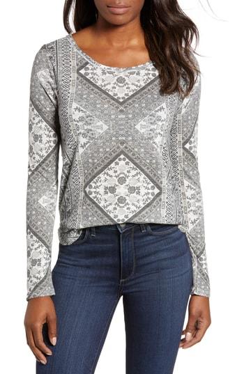 Women's Lucky Brand Tapestry Blouse - Grey