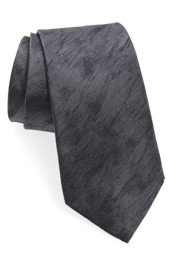 Men's Emporio Armani Solid Silk Tie, Size - Grey