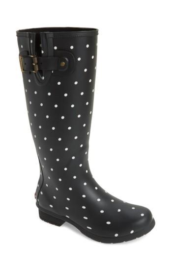 Women's Chooka Classic Dot Rain Boot M - Black