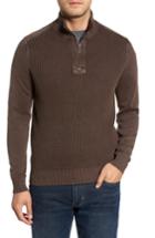 Men's Tommy Bahama 'coastal Shores' Quarter Zip Sweater, Size - Brown