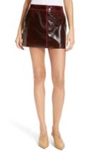 Women's Tibi Patent Coated Wool Blend Miniskirt - Pink