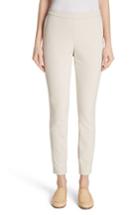 Women's Lafayette 148 New York Murray Cotton Blend Crop Pants, Size - Beige