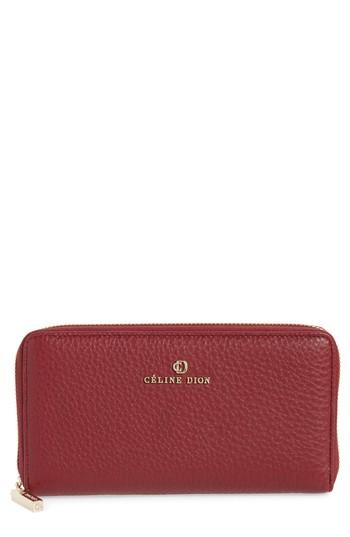 Women's Celine Dion Adagio Leather Wallet - Red