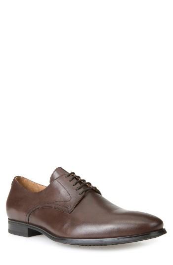 Men's Geox Albert 2fit5 Plain Toe Derby .5 Eu - Brown