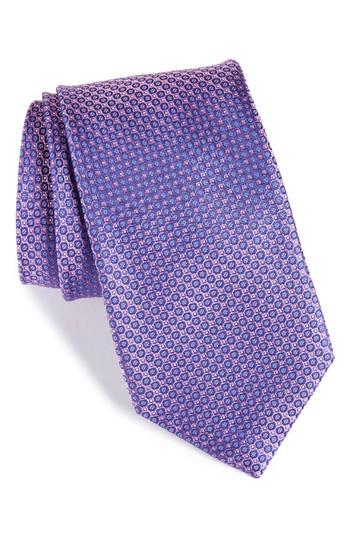 Men's Nordstrom Men's Shop Park Ave Solid Silk Tie, Size X-long - Purple