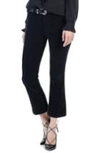 Women's Paige Colette High Waist Crop Flare Velvet Pants - Black