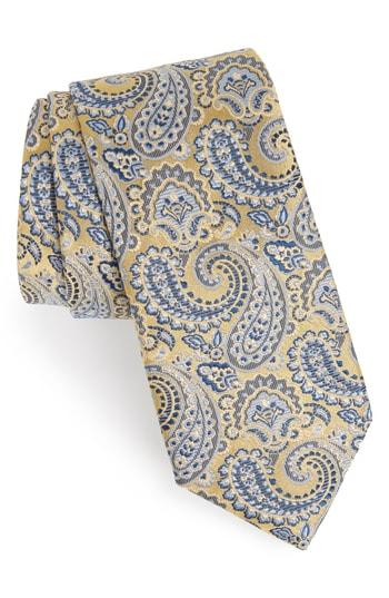 Men's Eton Paisley Silk Tie, Size - Orange
