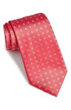 Men's Calibrate Geometric Silk Tie, Size - Red
