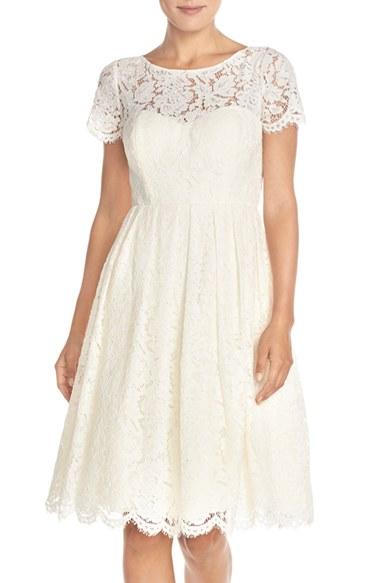 Women's Jenny Yoo 'cadence' Keyhole Back Lace Fit & Flare Dress