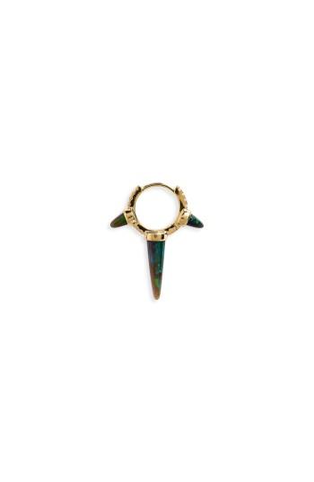Women's Maria Tash Black Opal & Diamond Triple Spike Eternity Earring