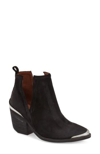 Women's Jeffrey Campbell Cromwell Cutout Western Boot .5 M - Black