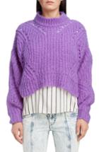 Women's Isabel Marant Mohair & Wool Blend Crop Sweater Us / 34 Fr - Purple