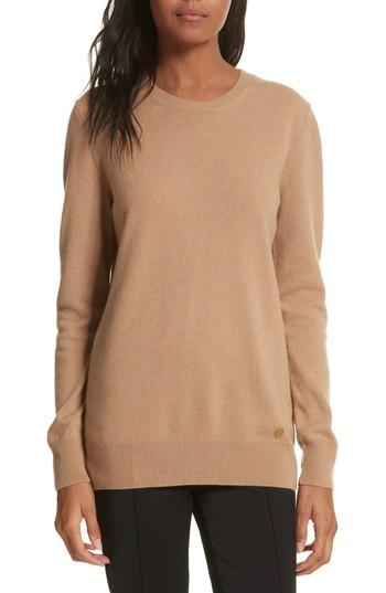 Women's Tory Burch Bella Cashmere Sweater - Brown