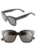 Women's Marc Jacobs 52mm Square Polarized Sunglasses - Black/ Grey