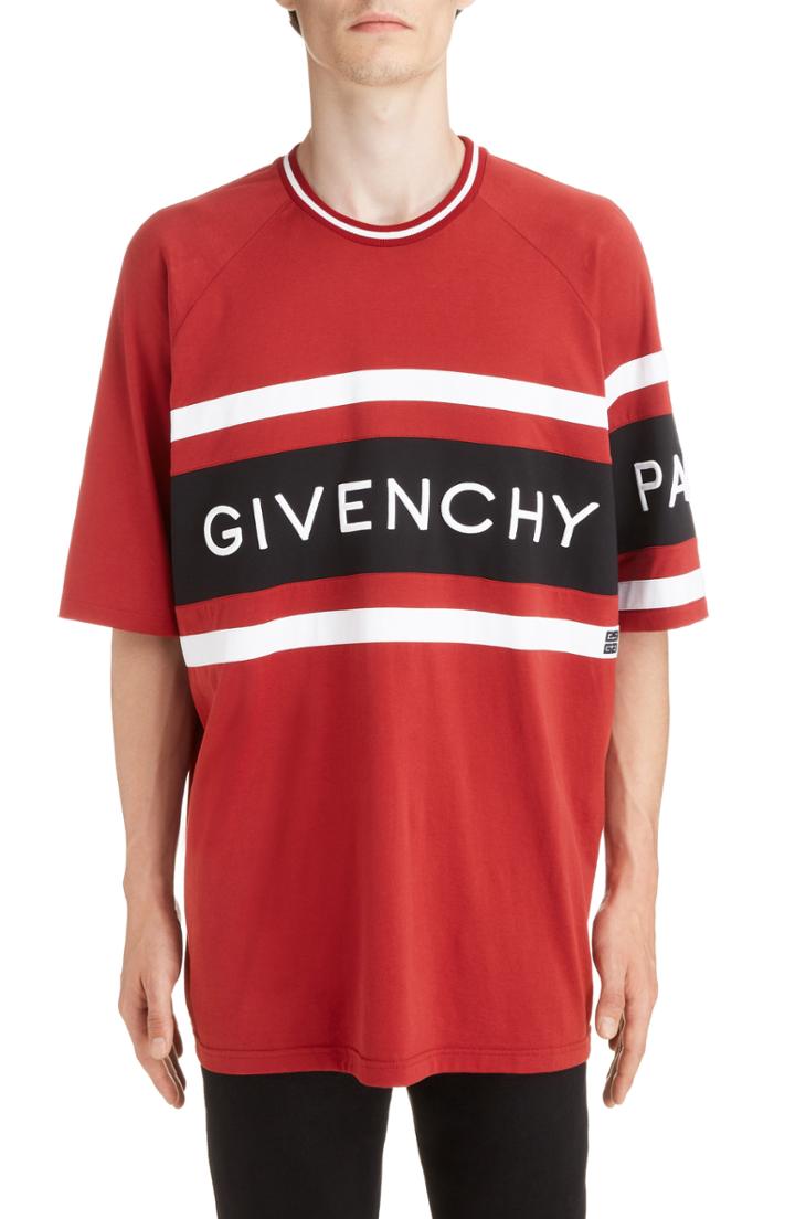 Men's Givenchy Embroidered Logo T-shirt - Black