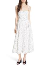 Women's Rebecca Taylor Francine Floral Cotton Poplin Dress - White
