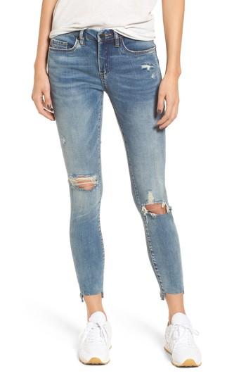 Women's Blanknyc Distressed High Waist Skinny Jeans - Blue