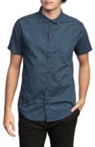 Men's Rvca Happy Thoughts Woven Shirt - Black