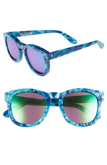 Women's Wildfox Classic Fox - Deluxe 59mm Sunglasses - Monterey/ Green Mirror