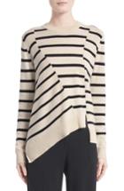 Women's Proenza Schouler Cotton & Cashmere Asymmetrical Stripe Sweater