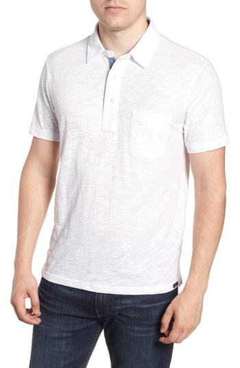 Men's Faherty Heather Polo - White