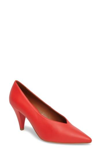 Women's Topshop Journal Pointy Toe Pump .5us / 41eu - Red
