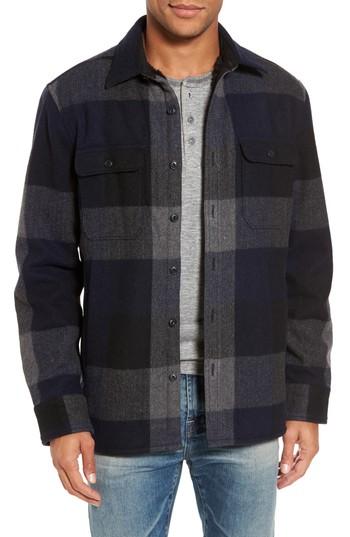 Men's Nordstrom Men's Shop Shirt Jacket, Size - Blue