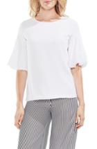 Women's Vince Camuto Bubble Sleeve Crepe Blouse, Size - White
