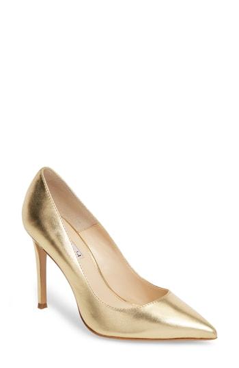Women's Charles David Calessi Pointy Toe Pump .5 M - Metallic