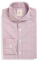 Men's Strong Suit 'elan' Trim Fit Check Dress Shirt .5 R - Red