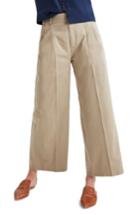 Women's Madewell High Waist Crop Wide Leg Pants - Beige