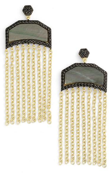 Women's Freida Rothman Slice Fringe Drop Earrings