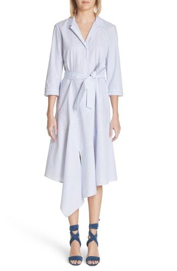 Women's Lafayette 148 New York Casimir Shirtdress, Size - Blue