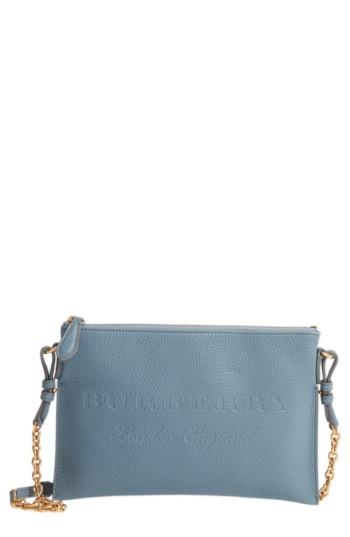 Burberry Peyton Leather Crossbody Bag - Blue