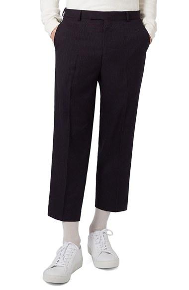 Men's Topman Crop Wide Leg Trousers