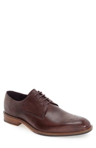 Men's Ted Baker London 'marar' Medallion Toe Derby .5 M - Burgundy