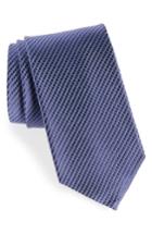 Men's Nordstrom Men's Shop Bucaro Micro Pattern Silk Tie, Size - Purple