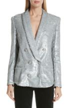 Women's Balmain Sequin Blazer Us / 40 Fr - Metallic
