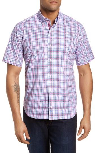 Men's Tailorbyrd Ale Regular Fit Check Sport Shirt - Pink