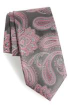 Men's Nordstrom Men's Shop Barga Paisley Silk Tie, Size - Black