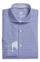 Men's Bugatchi Trim Fit Check Pattern Dress Shirt