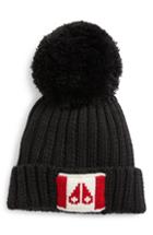 Women's Moose Knuckles Moose Flag Toque - Black