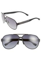 Men's Boss 63mm Aviator Sunglasses - Black Ruthenium/ Grey Gradient